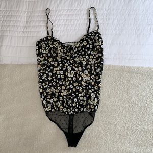 Abercrombie floral bodysuit (xs)